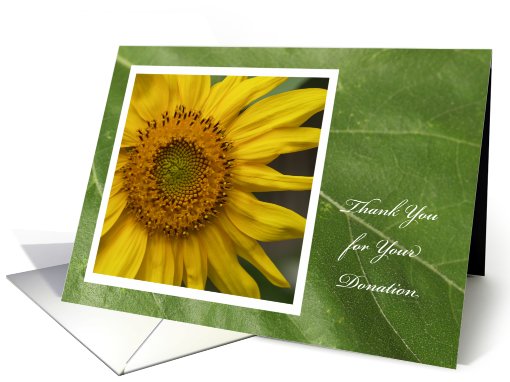 Donation Thank You Card -- Gorgeous Garden Sunflower card (436025)