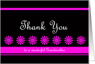 Grandmother Thank You Card -- Dance of the Pink Flowers card