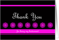 Bridesmaid Thank You Card -- Dance of the Pink Flowers card