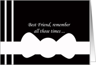 Humor Will You Be My Best Man Best Friend? Card White Bow Tie on Black card