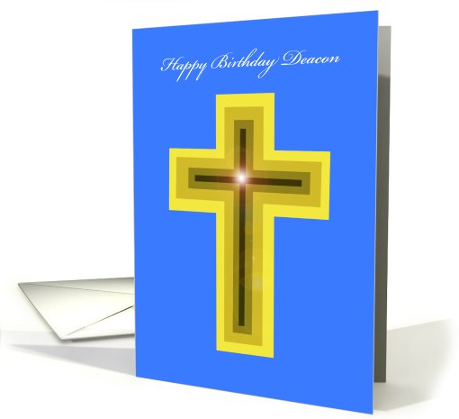 Deacon Birthday -- Cross card (505405)
