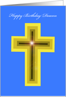 Deacon Birthday -- Cross card