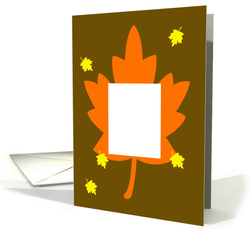 Happy Thanksgiving Photo Card -- Autumn Leaves card (508361)