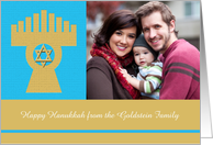 Menorah Happy Hanukkah Photo Card