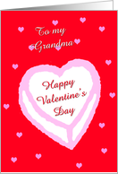 Grandma Valentine Day Card -- Valentine Cake card