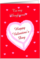 Boyfriend Valentine Day Card -- Valentine Cake card