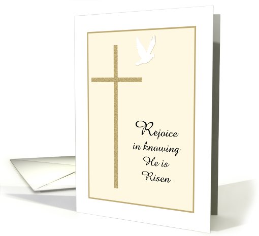 Christian Religious Easter Greeting Card -- Cross and Dove card