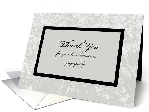 Sympathy or Funeral Thank You Card -- Classic Sympathy Thank You card