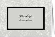 Business Thank You Card -- Classic Corporate Gray and Black card