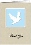 Dove Sympathy or Funeral Thank You Card