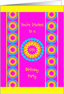 10th Birthday Party Invitation -- Cool 10 in Hot Pink card