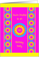 11th Birthday Party Invitation -- Cool 11 in Hot Pink card