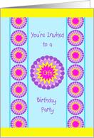 Cool 13th Birthday Party Invitation -- Blue card