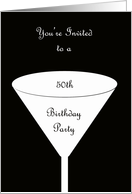 50th Birthday Party Invitation -- A Toast for Your 50th Birthday card