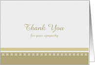 Traditional Funeral Sympathy Thank You Card