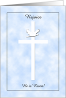 Religious Easter Cards -- Cross and Dove in Clouds card