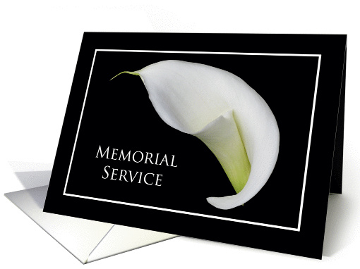 Calla Lily Memorial Service Invitation Announcement card (839399)