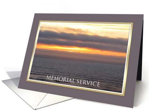 Sunset Memorial Service Announcement card (839475)