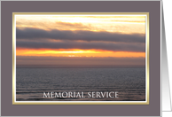 Sunset Memorial Service Announcement card