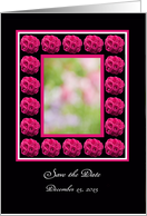 Save the Date Photo Cards -- Beautiful Pink Roses card