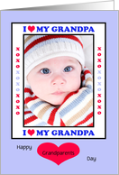 Grandpa Photo Grandparents Day Card -- I Heart My Grandpa card