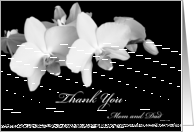 Wedding Thank You Card for Parents -- Orchids card