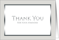 Sympathy Thank You Silver and Gray card