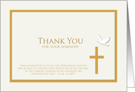 Christian Sympathy Thank You Dove and Cross card