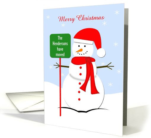 Change of Address Christmas Card with Snowman card (980483)