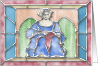 Stained Glass Woman card