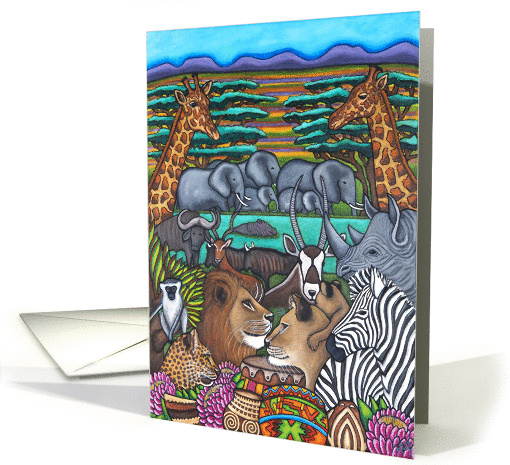 Colours of Africa Blank Greeting card (1289268)