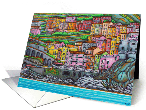 Colours of Manarola Bon Voyage card (1353388)