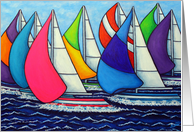 Rainbow Racing Regatta, Birthday card