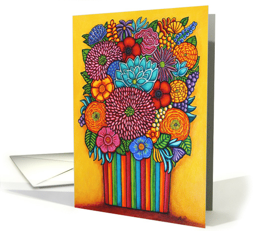 Celebration Bouquet Blank card (1555032)