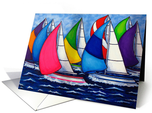 Colorful Regatta Birthday card (78829)