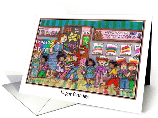 Happy Birthday Teacher card (357287)