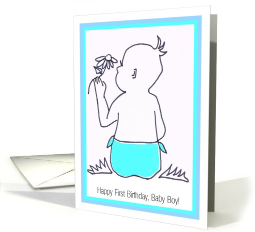 Happy First Birthday, Baby Boy! card (729345)