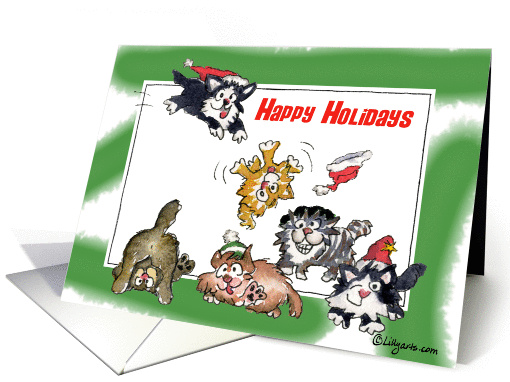 Happy Holidays Cats card (102563)