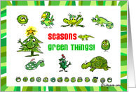 Holiday Season Green Things! card