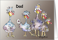 Dad Happy Father’s Day Funny Turkeys Card
