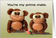 Cute Monkeys Love Card