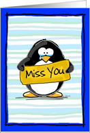 Miss You Penguin card