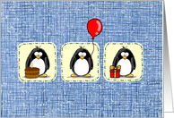 Birthday Penguins card
