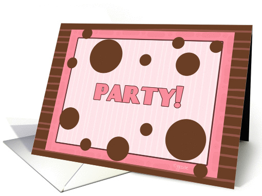 Chocolate Dots Party Invitation card (84275)