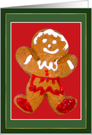 Gingerbread Girl Christmas Card
