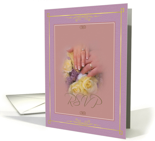 Hands RSVP card (108051)