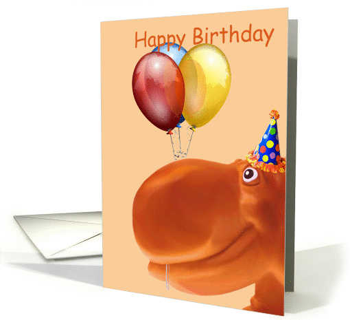 Happy Hippy Orange Birthday card (80039)