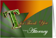 Attorney Thank you card sincere gratitude T for thank-you card