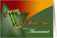 Accountant Thank you card sincere gratitude T for thank-you card