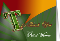 Postal Worker Thank you card sincere gratitude T for thank-you card